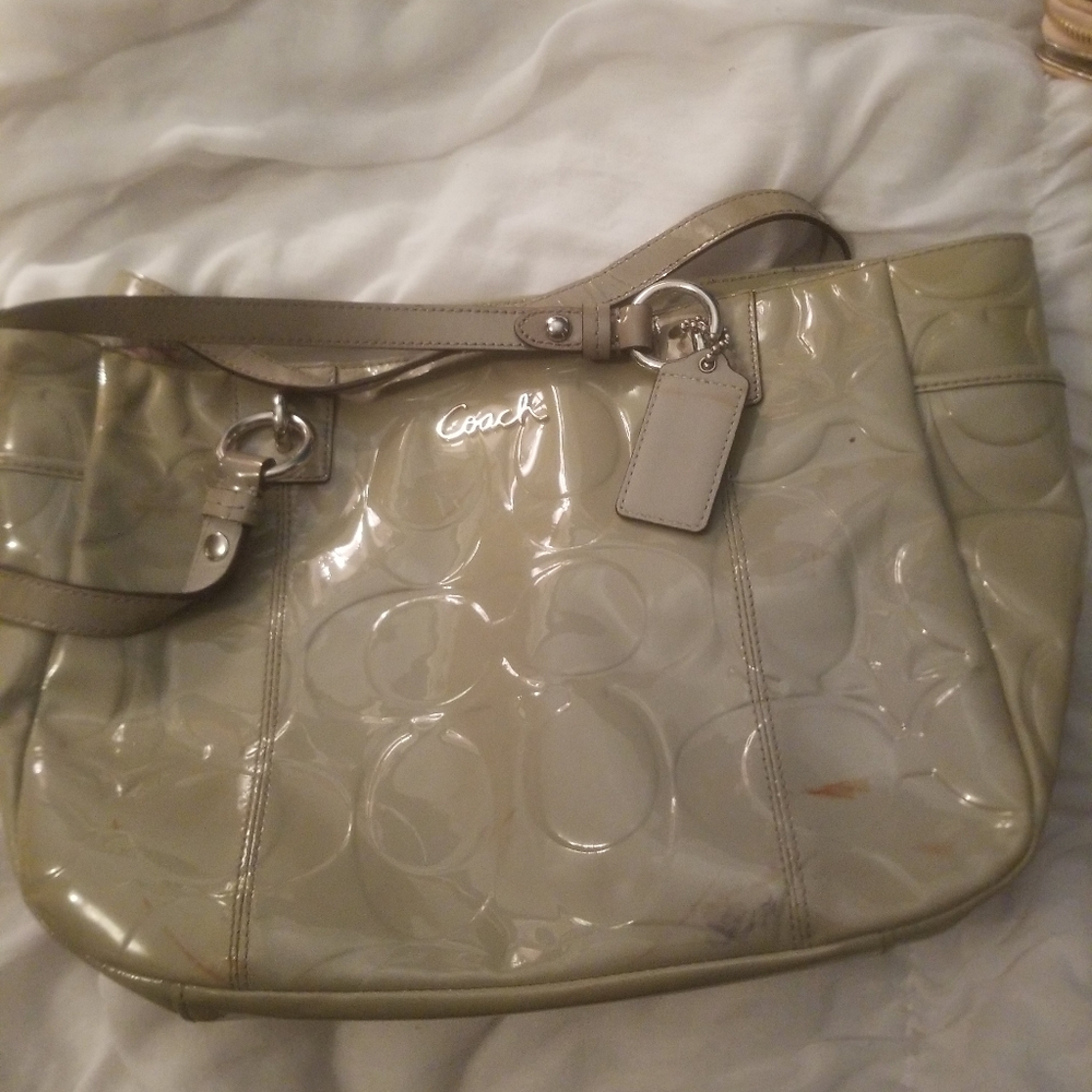 Coach Grey Leather Bag
